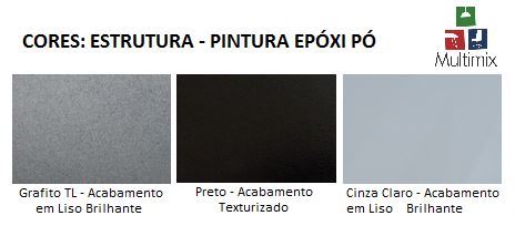 Conjunto de Refeitório | Mesa 4 Lugares + 2 Bancos Coletivo 2 Lugares - Tampo Mdf 30mm Fórmica