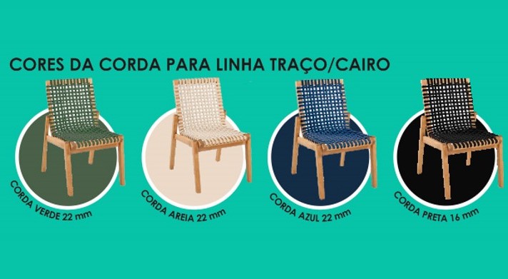 Poltrona em Madeira Corda Preta | Linha Traço *Reclinável - Espaço Casa e Jardim