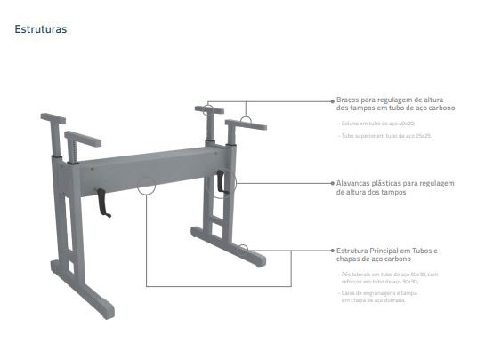 Módulo Lateral Duplo Reto | Larg. 100cm X Prof. 140 cm X Alt. 120cm - 18 mm ***Módulo Completo***