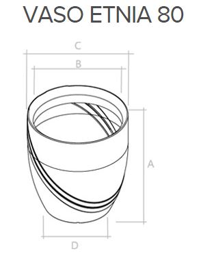 Vaso Redondo - Etnia 80 - B63cm x A80cm