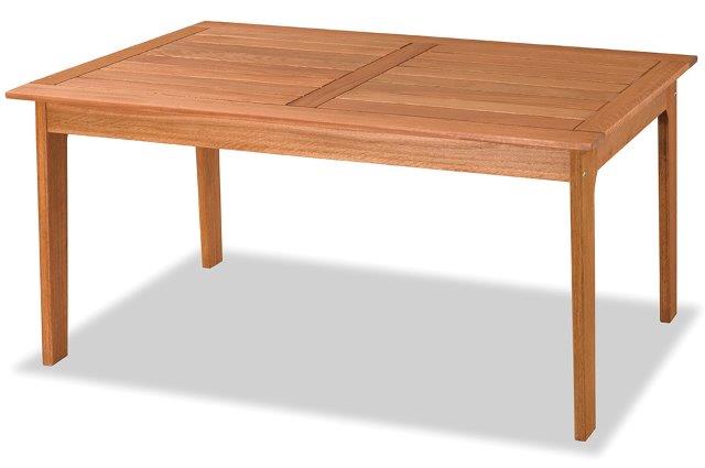 Mesa Churrasqueira Primavera para Área Externa Retangular 0,86 cm X 1,60 m - Madeira Eucalipto, Acabamento Stain Jatobá - Espaço Casa e Jardim 