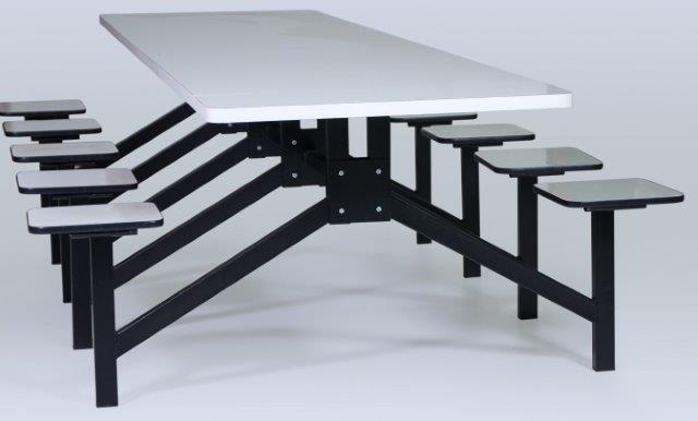 Mesa para Refeitório Industrial - 10 Lugares - Mdf 30 mm | Fórmica - Barra W