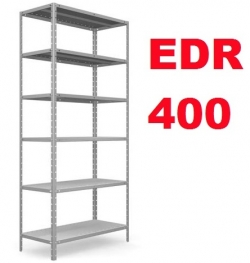 Estante de Aço 6 Prateleiras Edr-400/24 | Chapa 24 - Reforçada 70 Kg/prat.